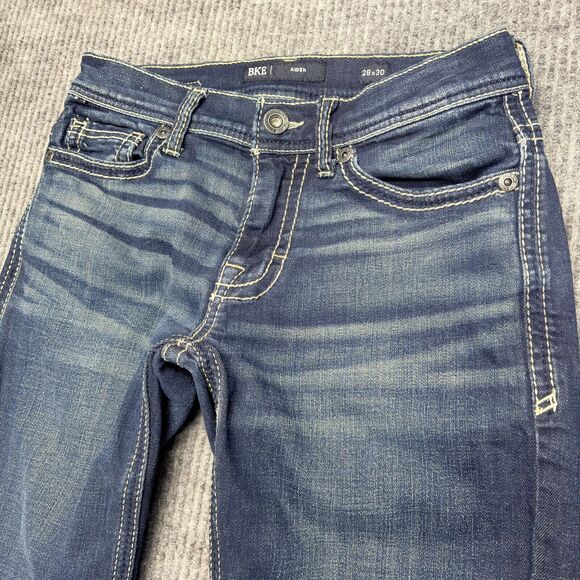 BKE Jeans Mens 28x30 Aiden Boot Stretch Jean Embroidered Denim Western Cowboy - Picture 1 of 9